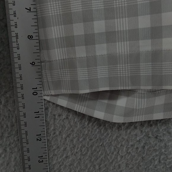 Nike Golf Shorts Mens‎ 38 White Gray Check Plaid White Swoosh Dri-Fit - Picture 5 of 11